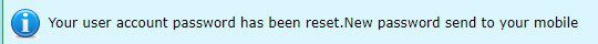 New password send to mobile number