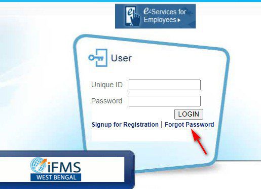 WBIFMS Forgot password option