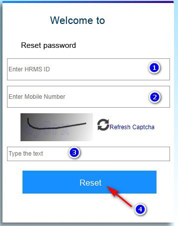 WBIFMS Reset password